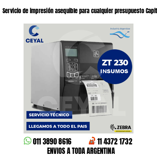 Servicio de impresión asequible para cualquier presupuesto Capital Federal