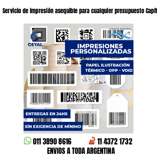 Servicio de impresión asequible para cualquier presupuesto Capital Federal