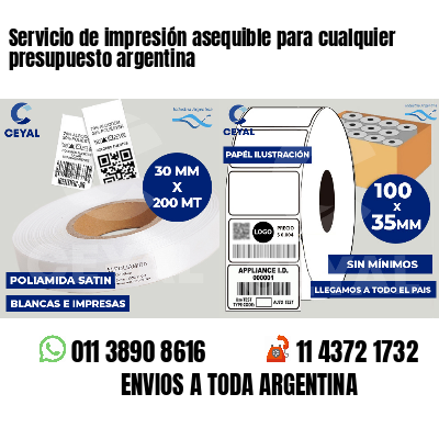 Servicio de impresión asequible para cualquier presupuesto argentina