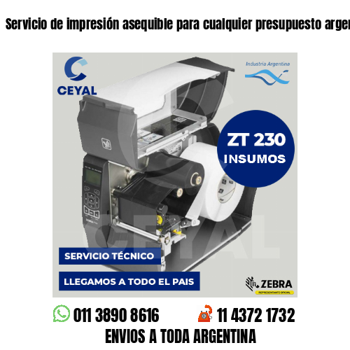 Servicio de impresión asequible para cualquier presupuesto argentina