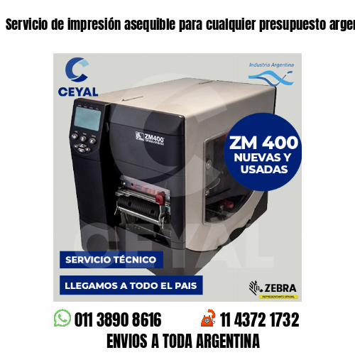 Servicio de impresión asequible para cualquier presupuesto argentina