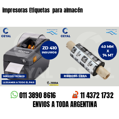 impresoras Etiquetas  para almacén