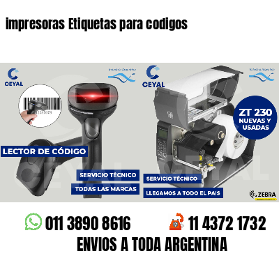 impresoras Etiquetas para codigos