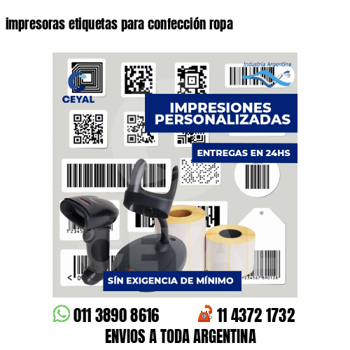 impresoras etiquetas para confección ropa