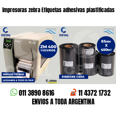 impresoras zebra Etiquetas adhesivas plastificadas