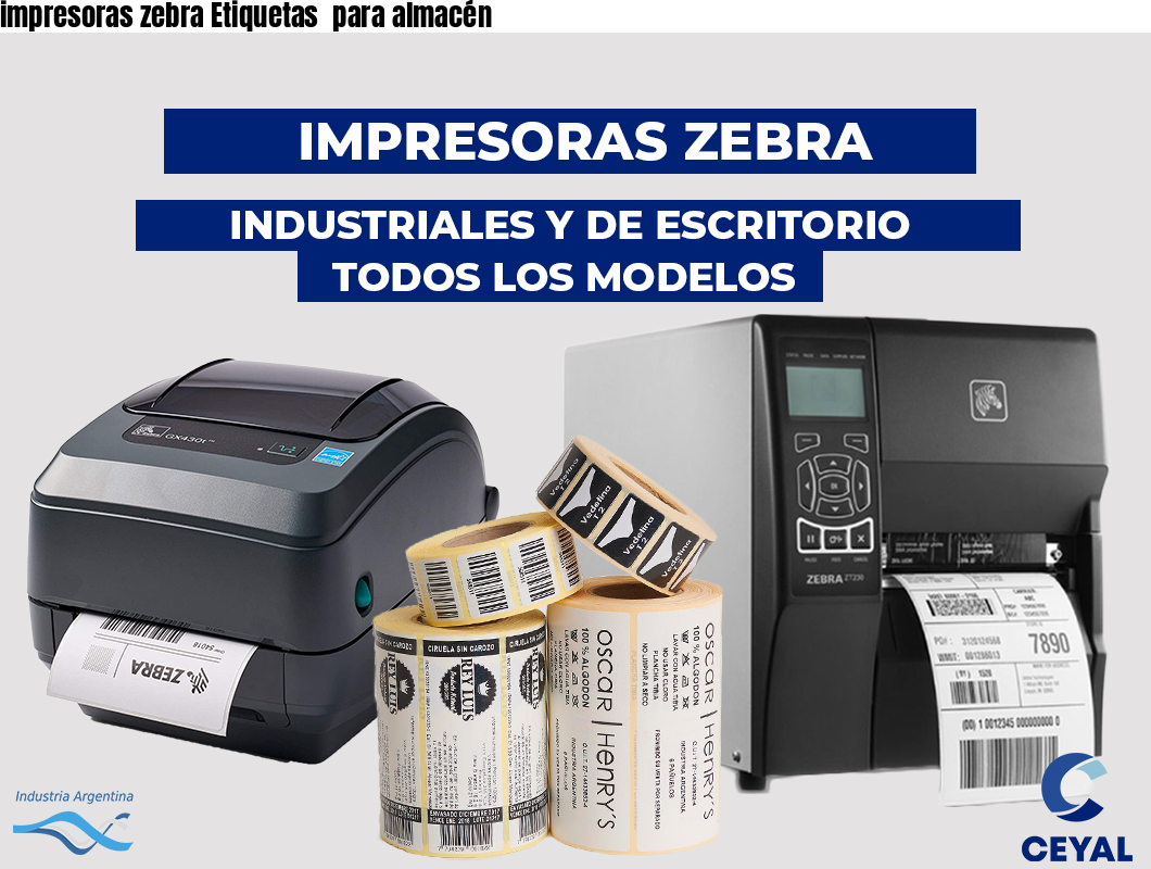 impresoras zebra Etiquetas  para almacén