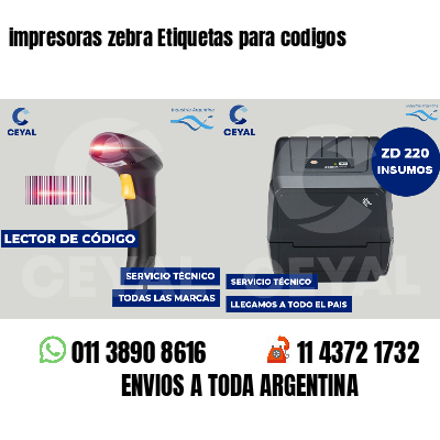 impresoras zebra Etiquetas para codigos