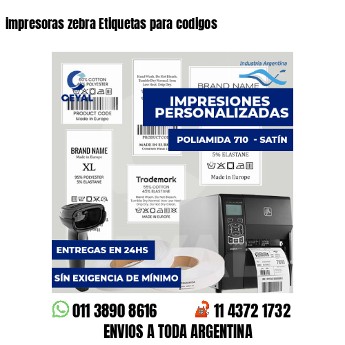 impresoras zebra Etiquetas para codigos