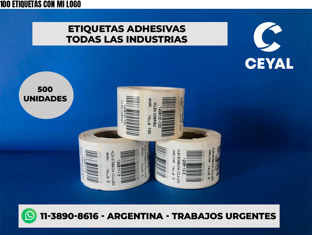 100 ETIQUETAS CON MI LOGO