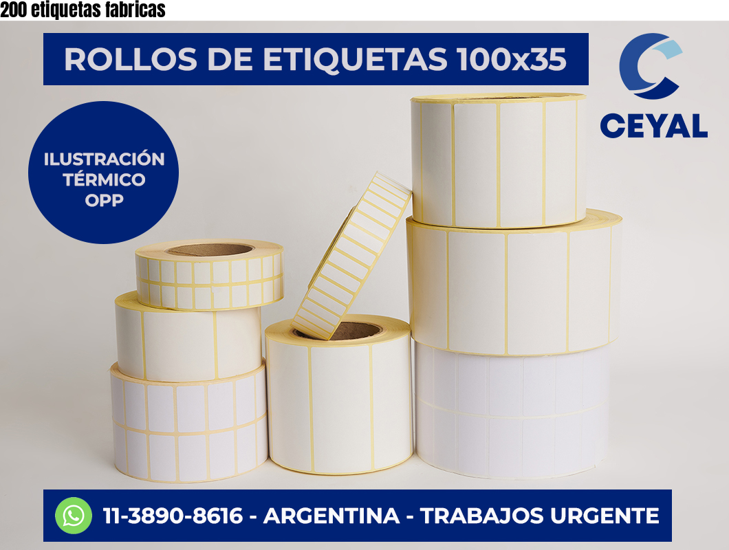 200 etiquetas fabricas