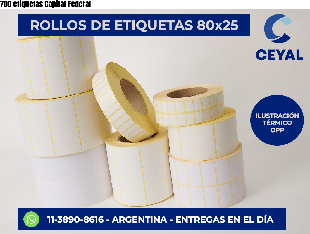 700 etiquetas Capital Federal