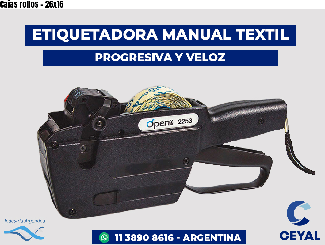 Cajas rollos - 26x16