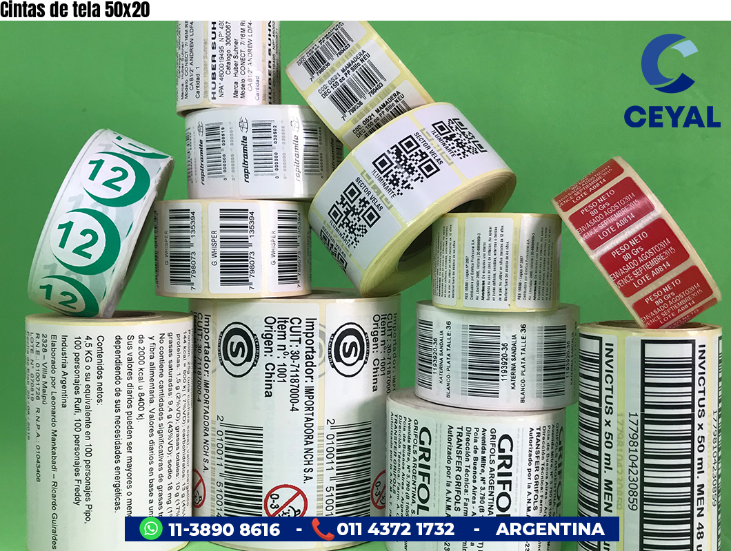 Cintas de tela 50x20