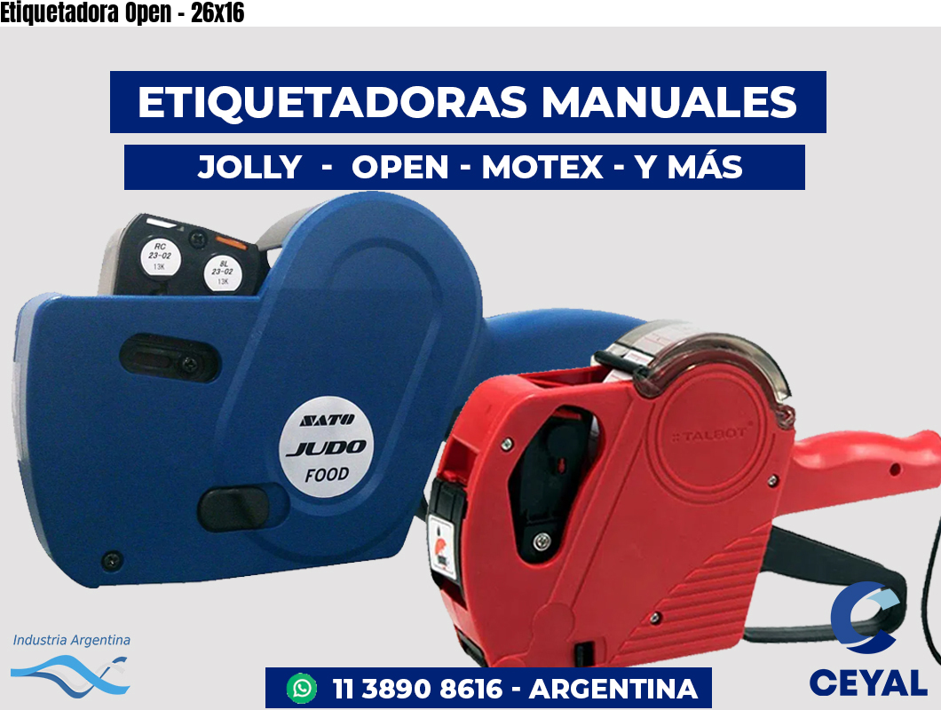 Etiquetadora Open - 26x16