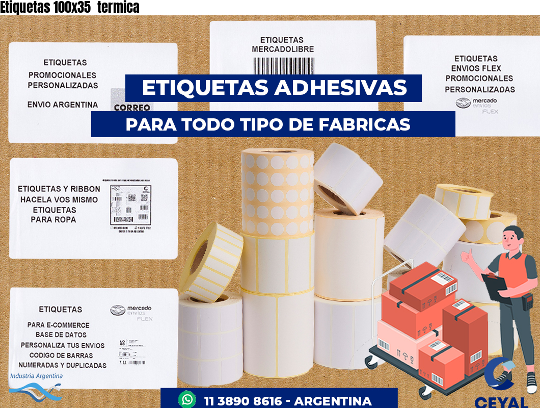Etiquetas 100x35  termica
