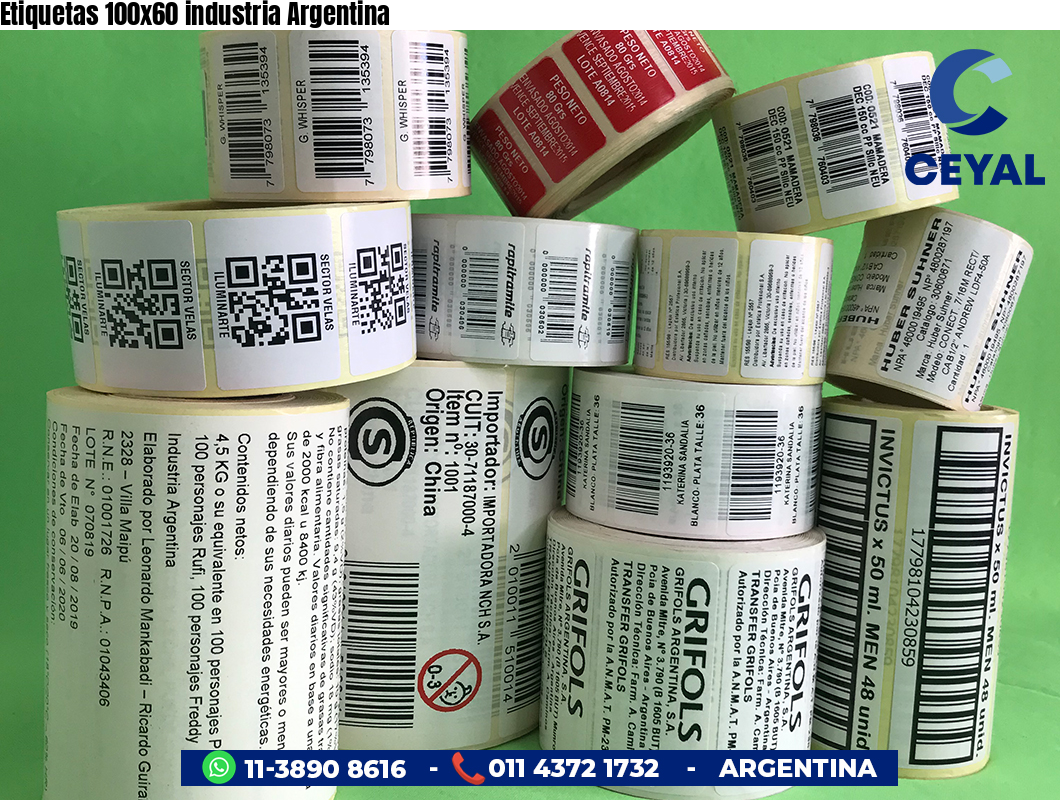 Etiquetas 100x60 industria Argentina