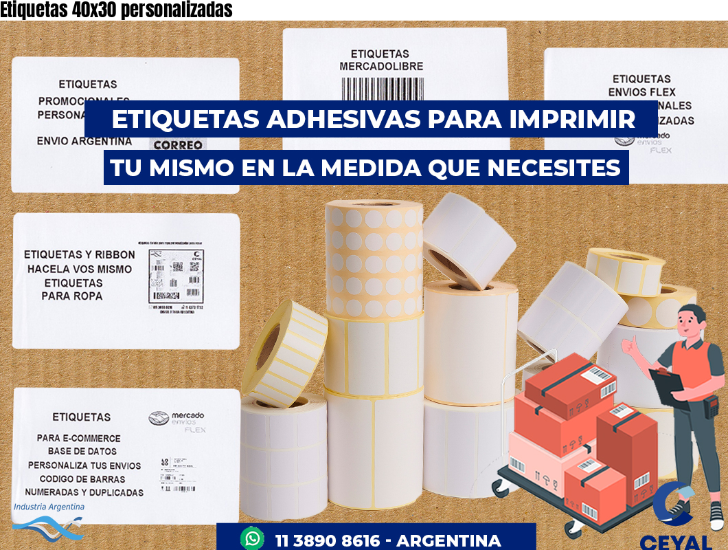 Etiquetas 40x30 personalizadas