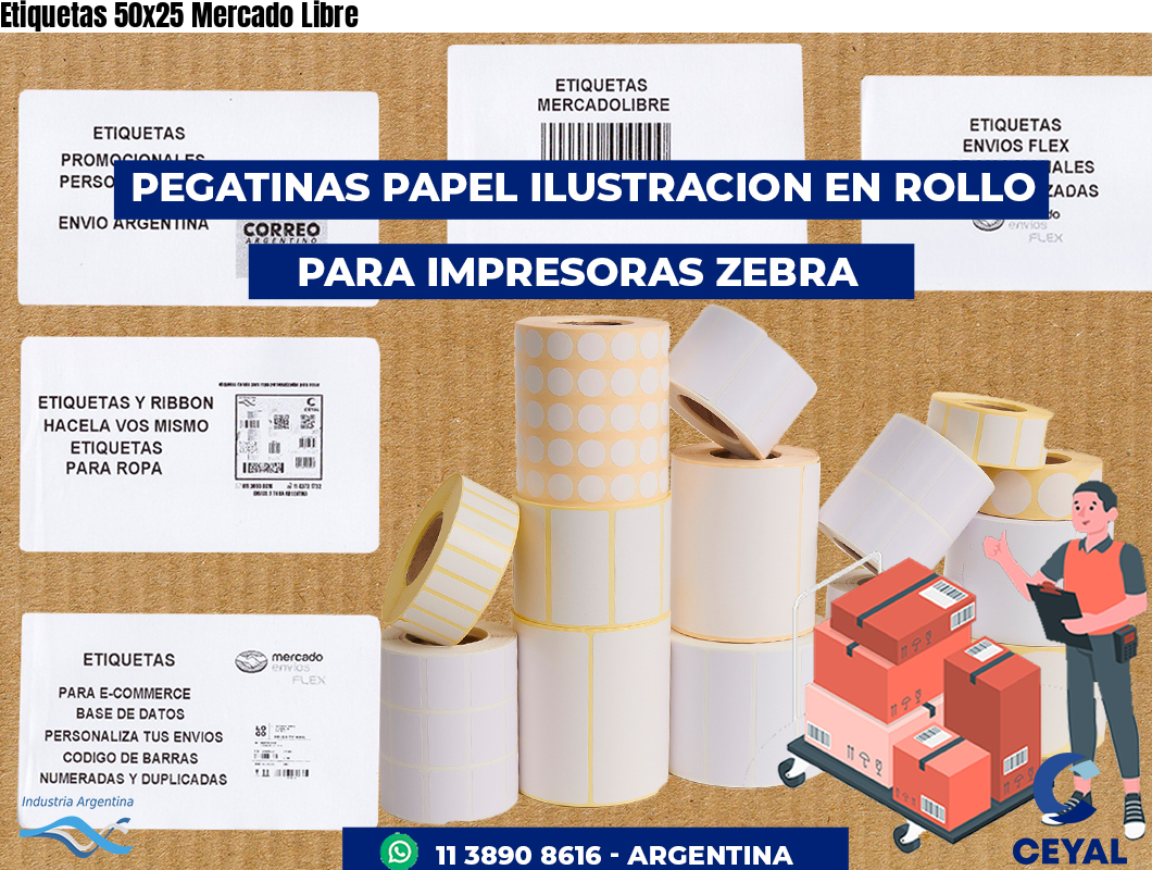Etiquetas 50x25 Mercado Libre