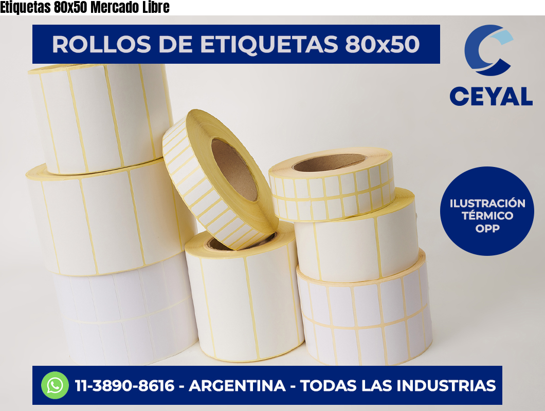 Etiquetas 80x50 Mercado Libre