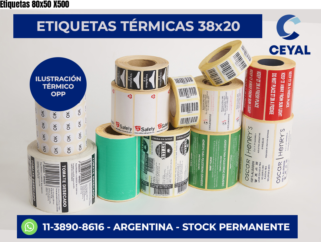 Etiquetas 80x50 X500