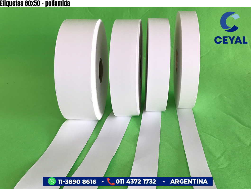 Etiquetas 80x50 - poliamida