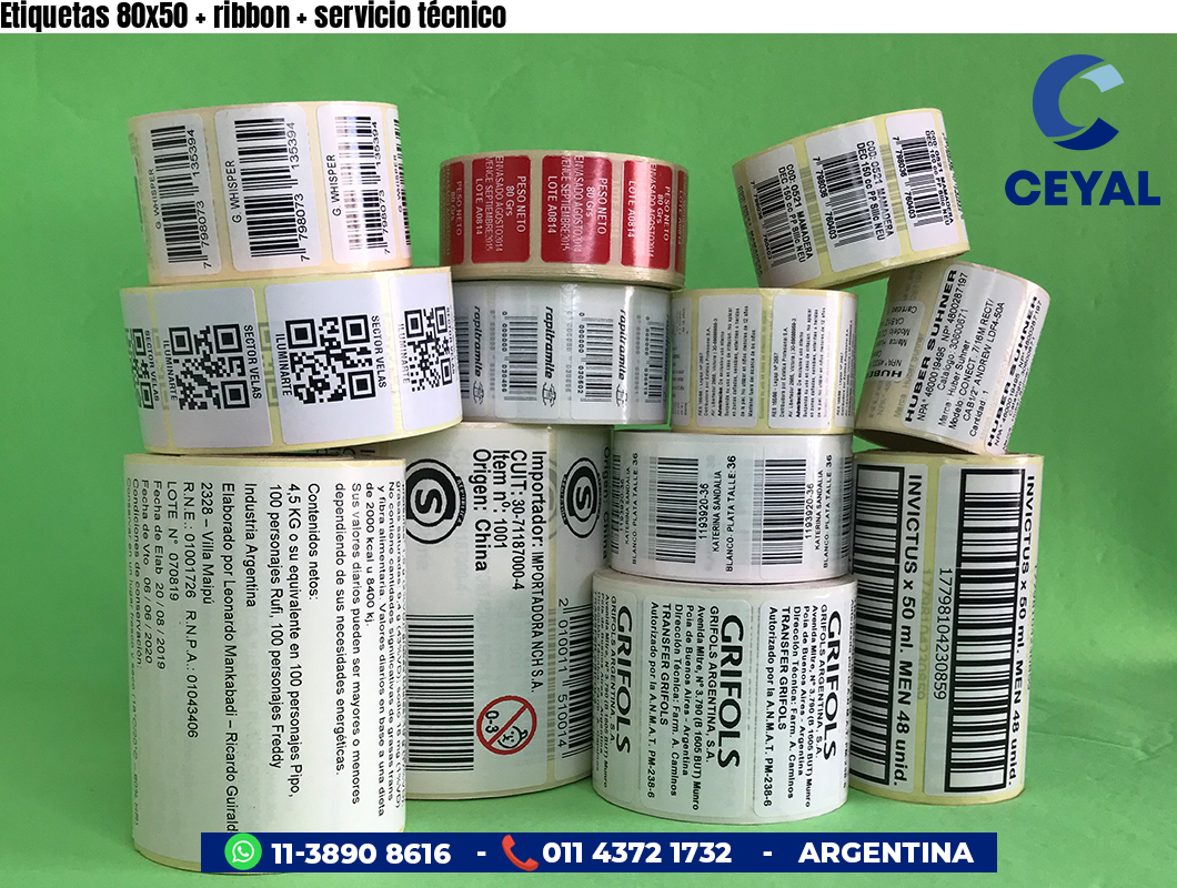Etiquetas 80x50   ribbon   servicio técnico