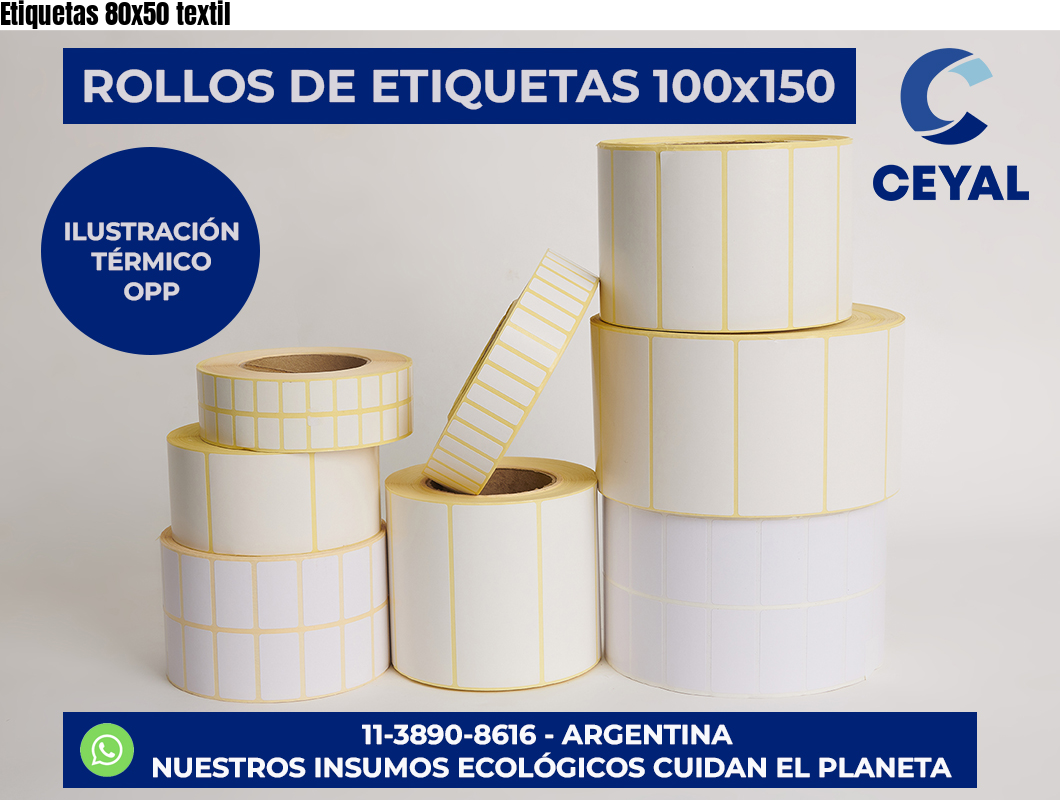 Etiquetas 80x50 textil
