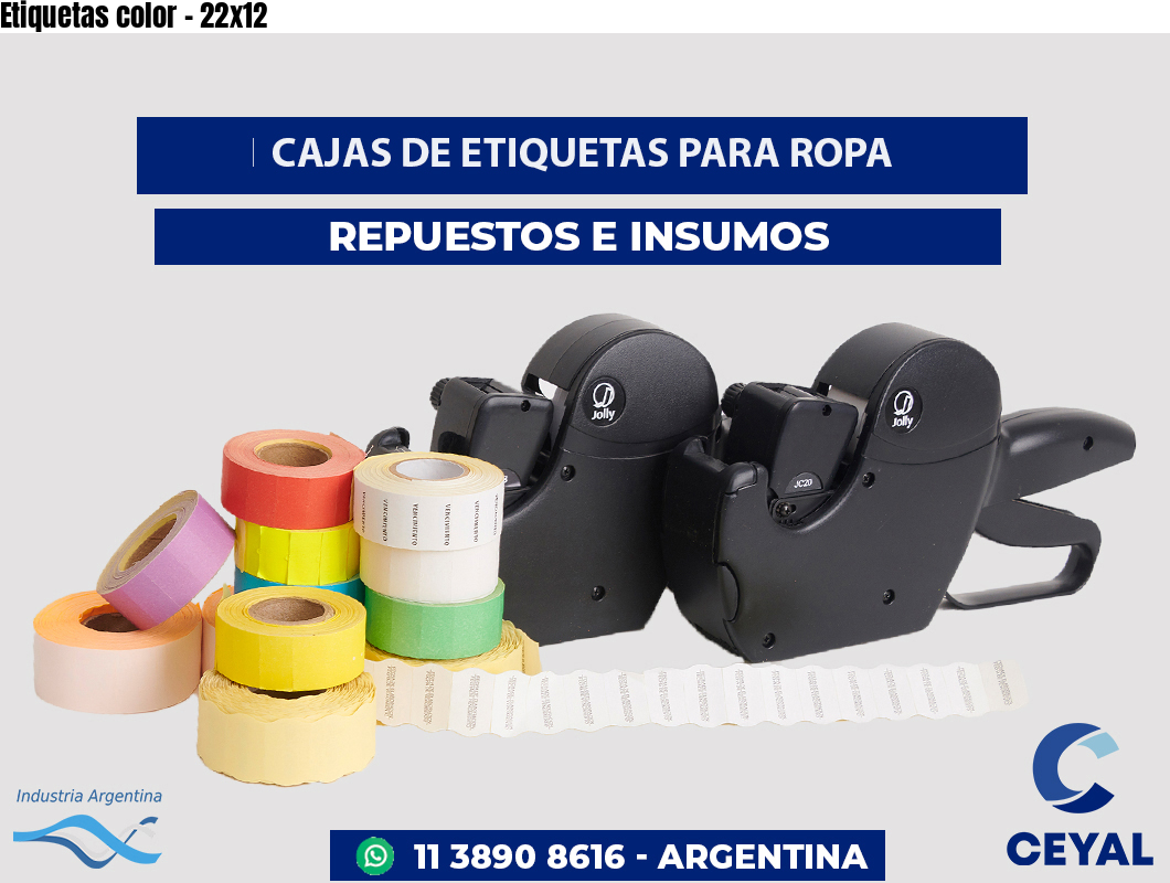 Etiquetas color - 22x12
