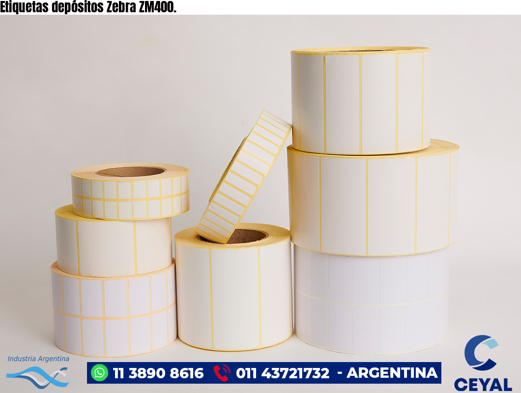Etiquetas depósitos Zebra ZM400.