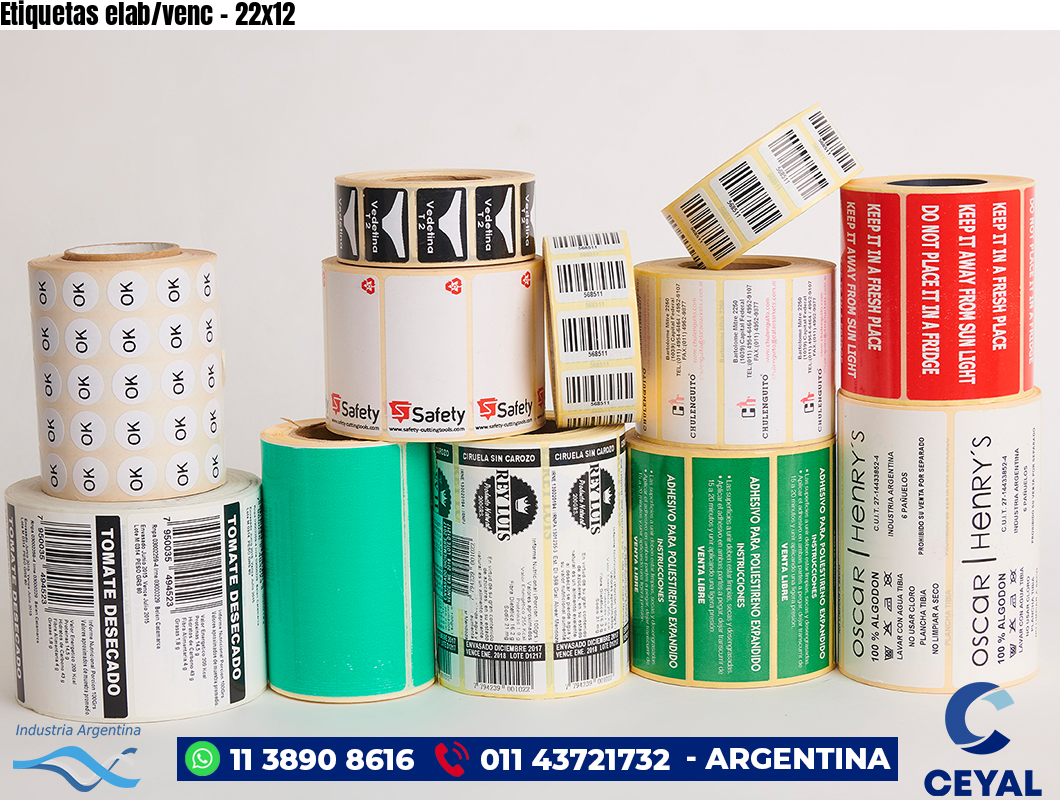 Etiquetas elab/venc - 22x12