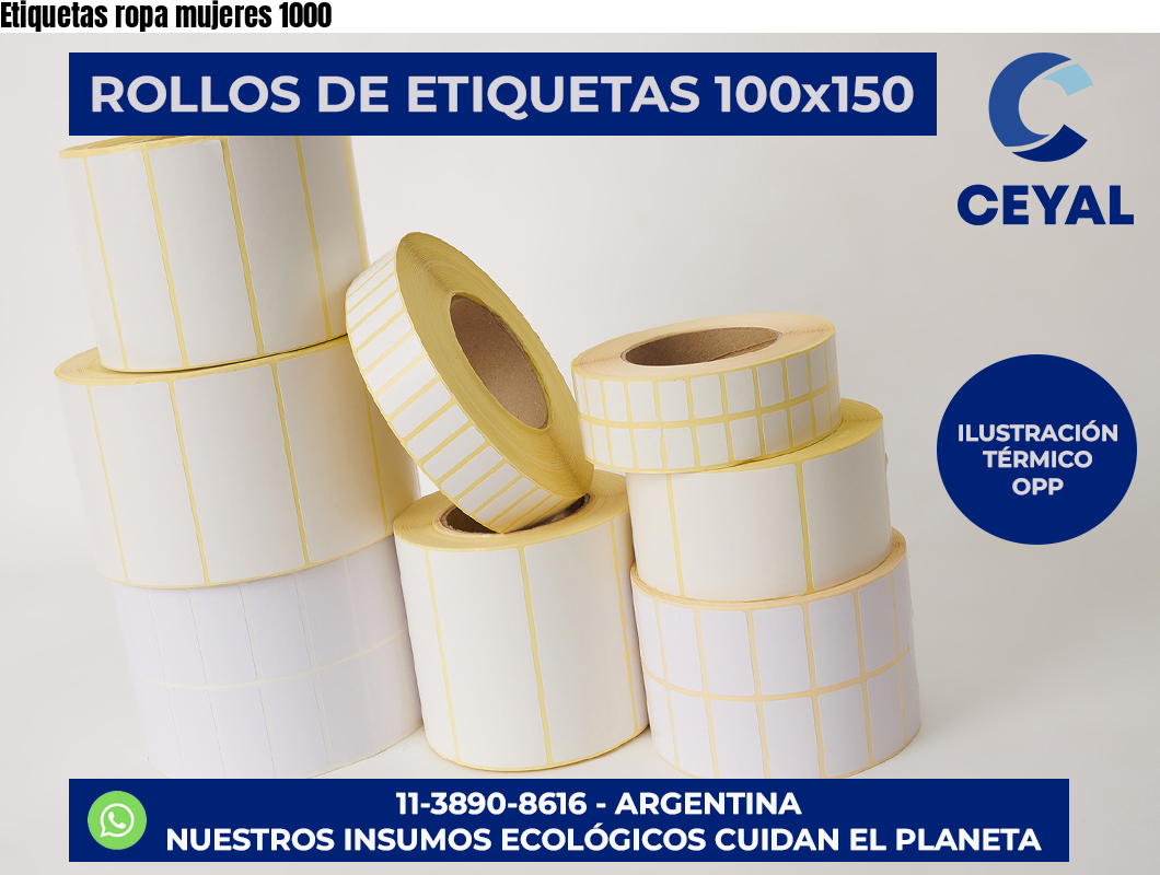 Etiquetas ropa mujeres 1000