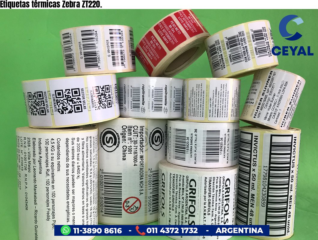 Etiquetas térmicas Zebra ZT220.