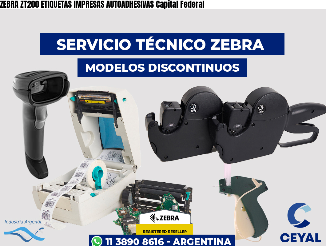 ZEBRA ZT200 ETIQUETAS IMPRESAS AUTOADHESIVAS Capital Federal
