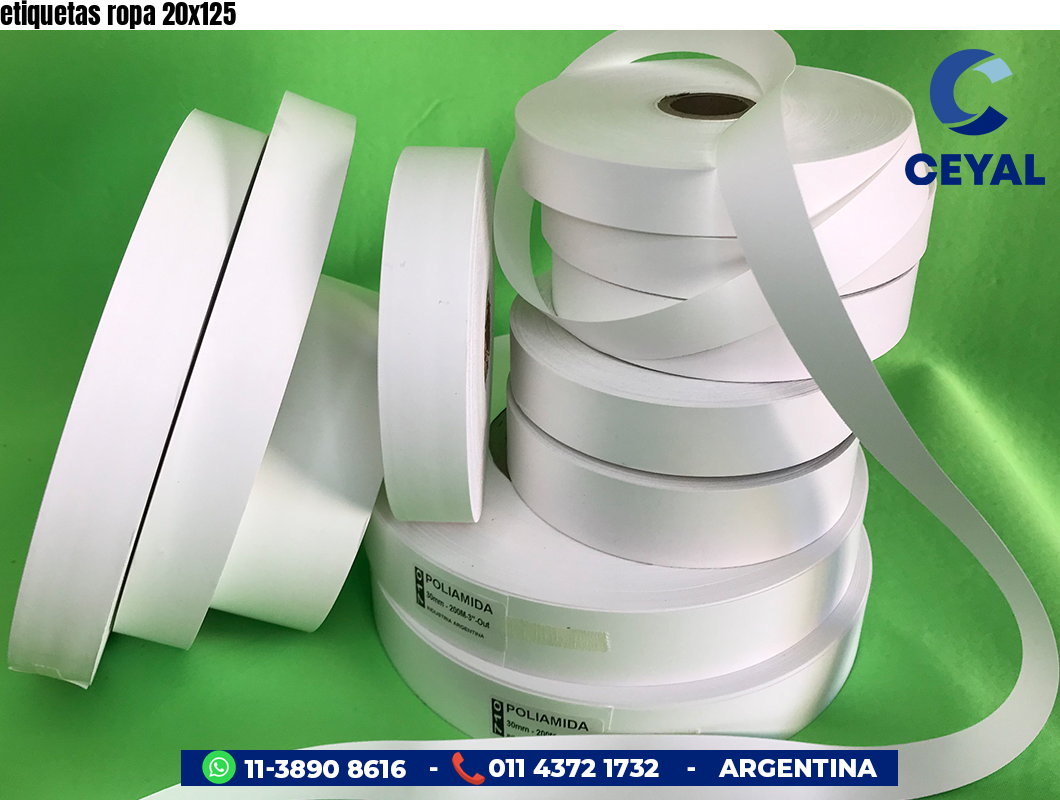 etiquetas ropa 20x125