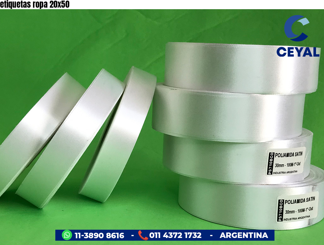 etiquetas ropa 20x50