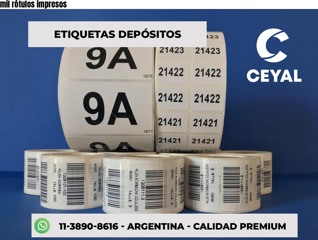 mil rótulos impresos