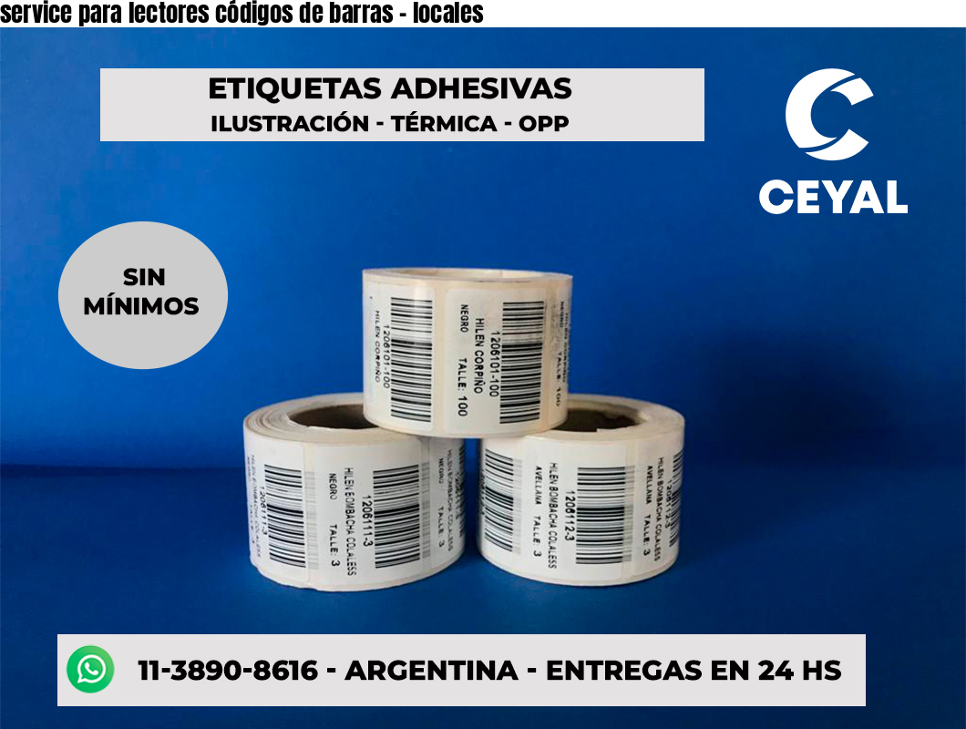 service para lectores códigos de barras - locales