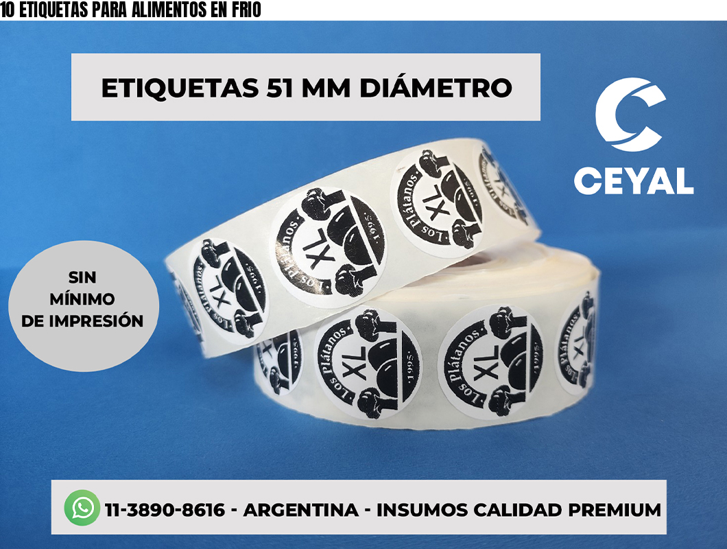 10 ETIQUETAS PARA ALIMENTOS EN FRIO