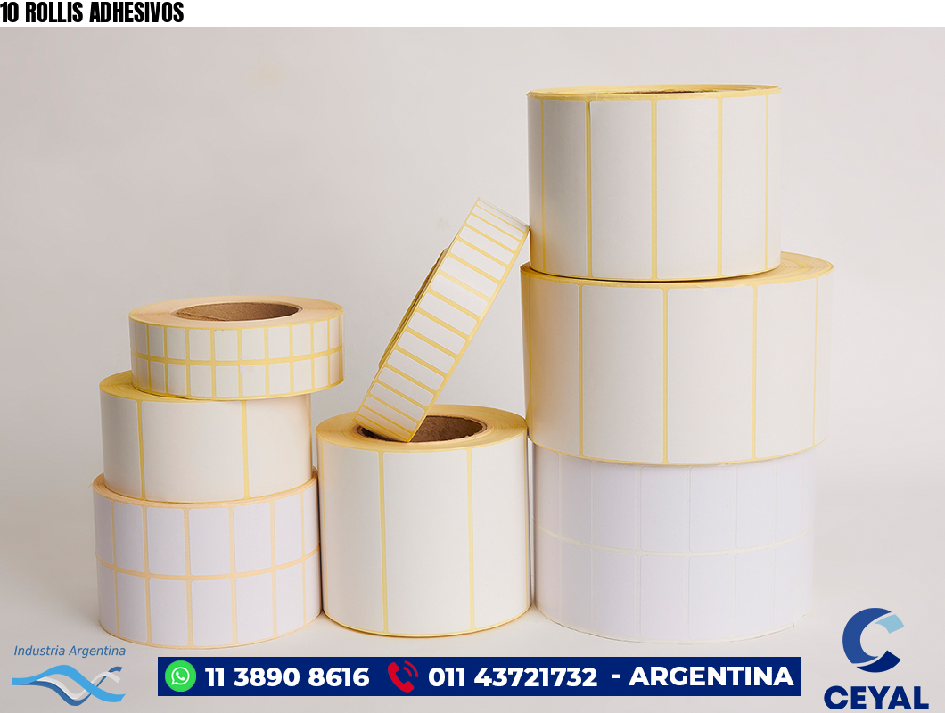 10 ROLLIS ADHESIVOS