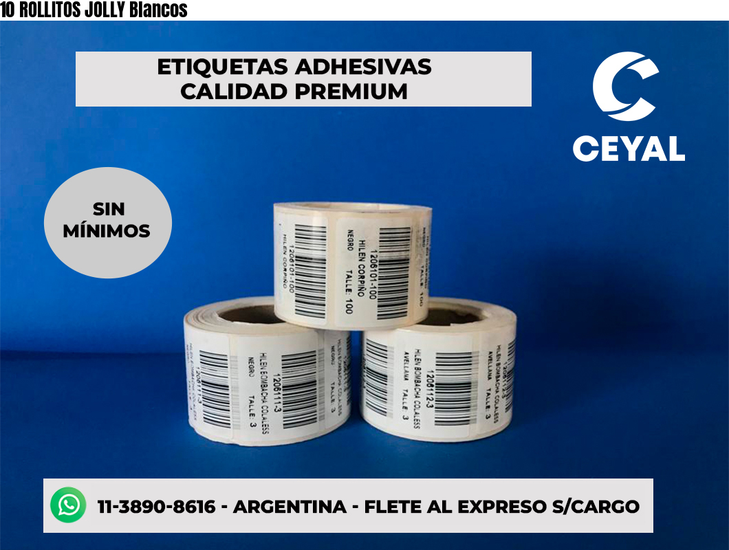 10 ROLLITOS JOLLY Blancos