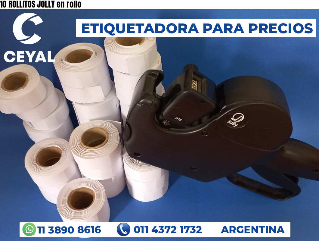 10 ROLLITOS JOLLY en rollo
