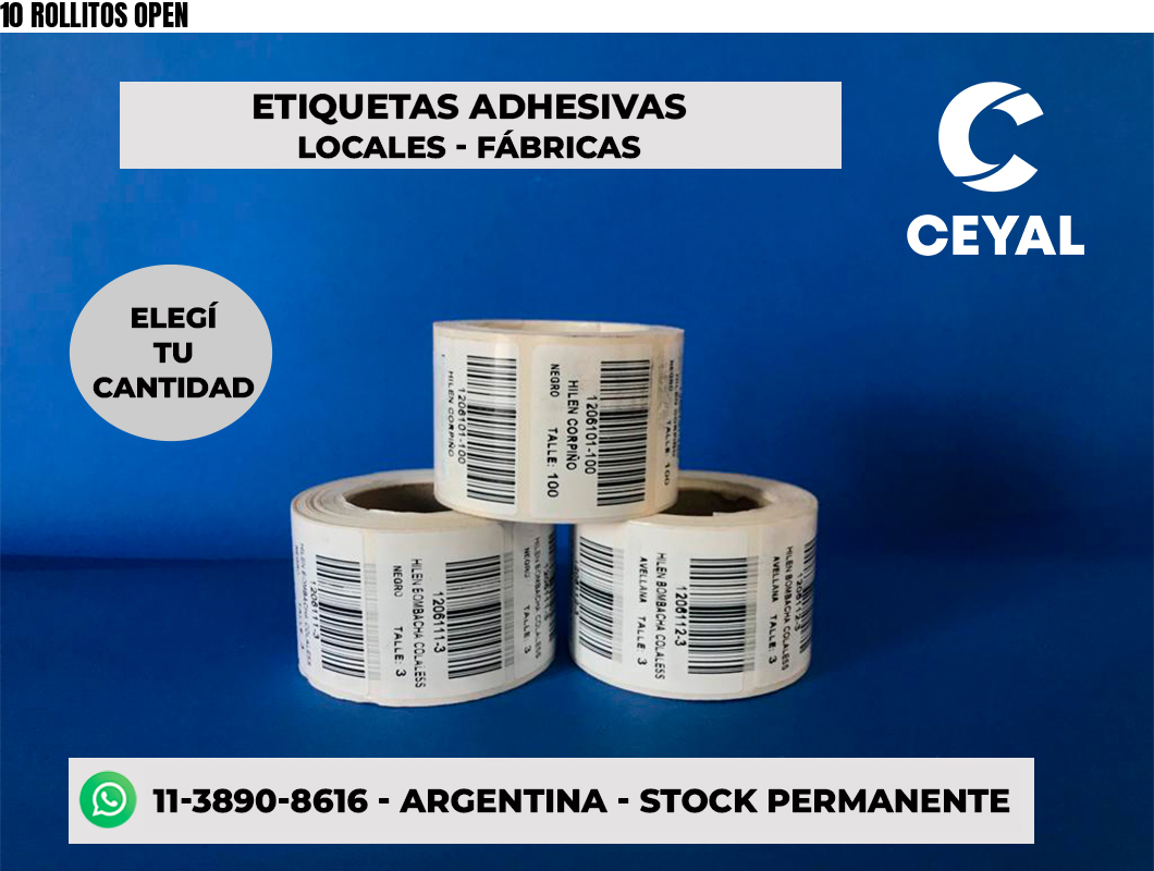 10 ROLLITOS OPEN