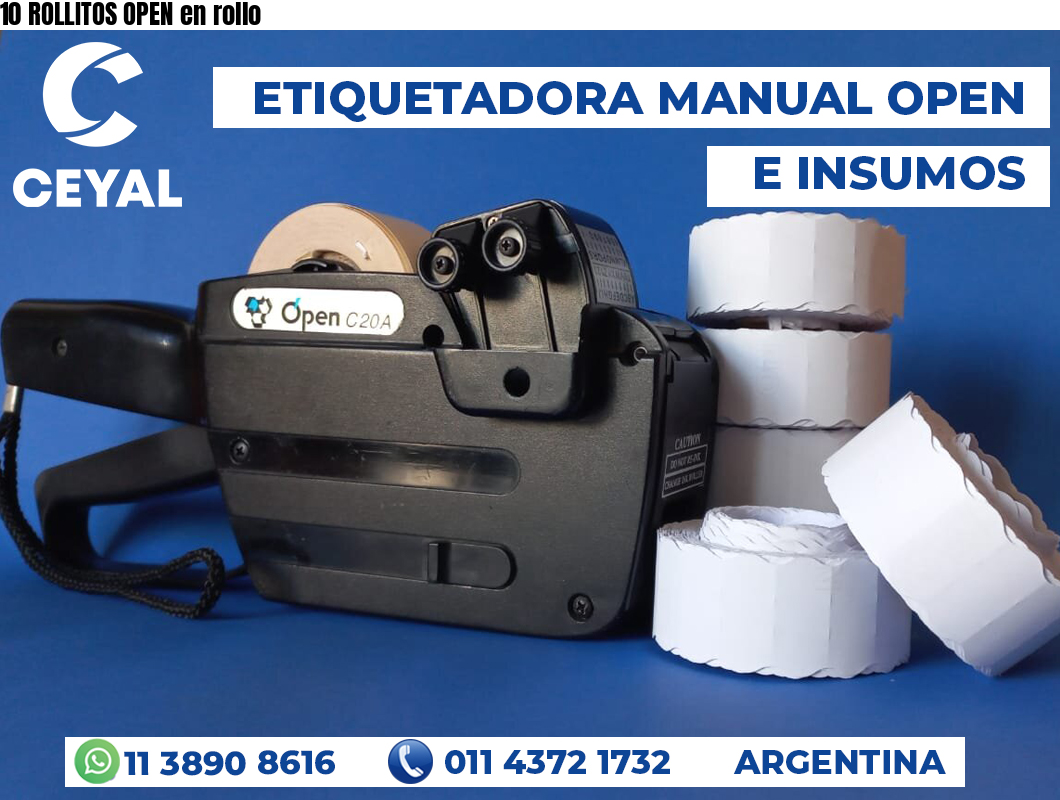 10 ROLLITOS OPEN en rollo