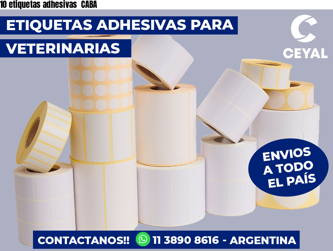 10 etiquetas adhesivas  CABA
