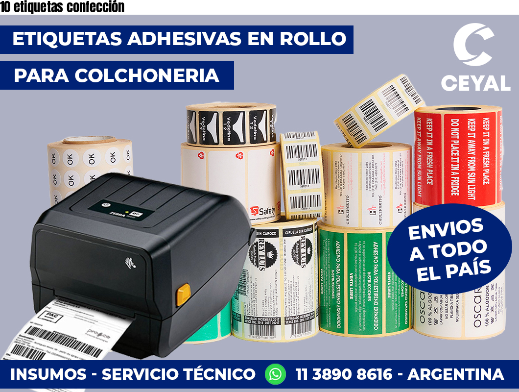 10 etiquetas confección