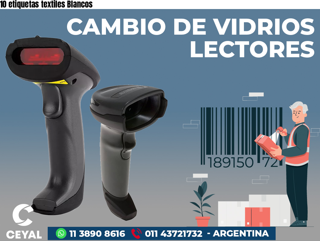 10 etiquetas textiles Blancos