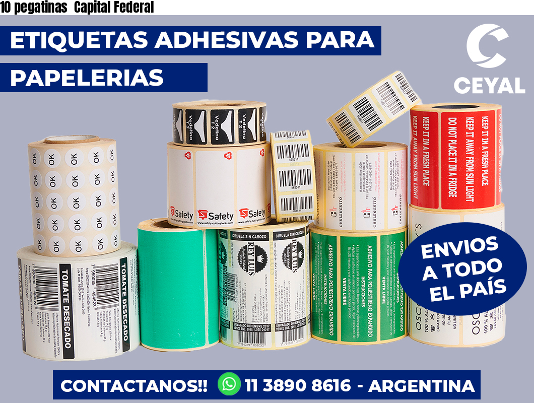 10 pegatinas  Capital Federal