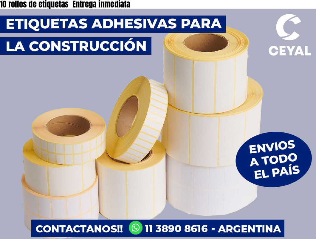 10 rollos de etiquetas  Entrega inmediata