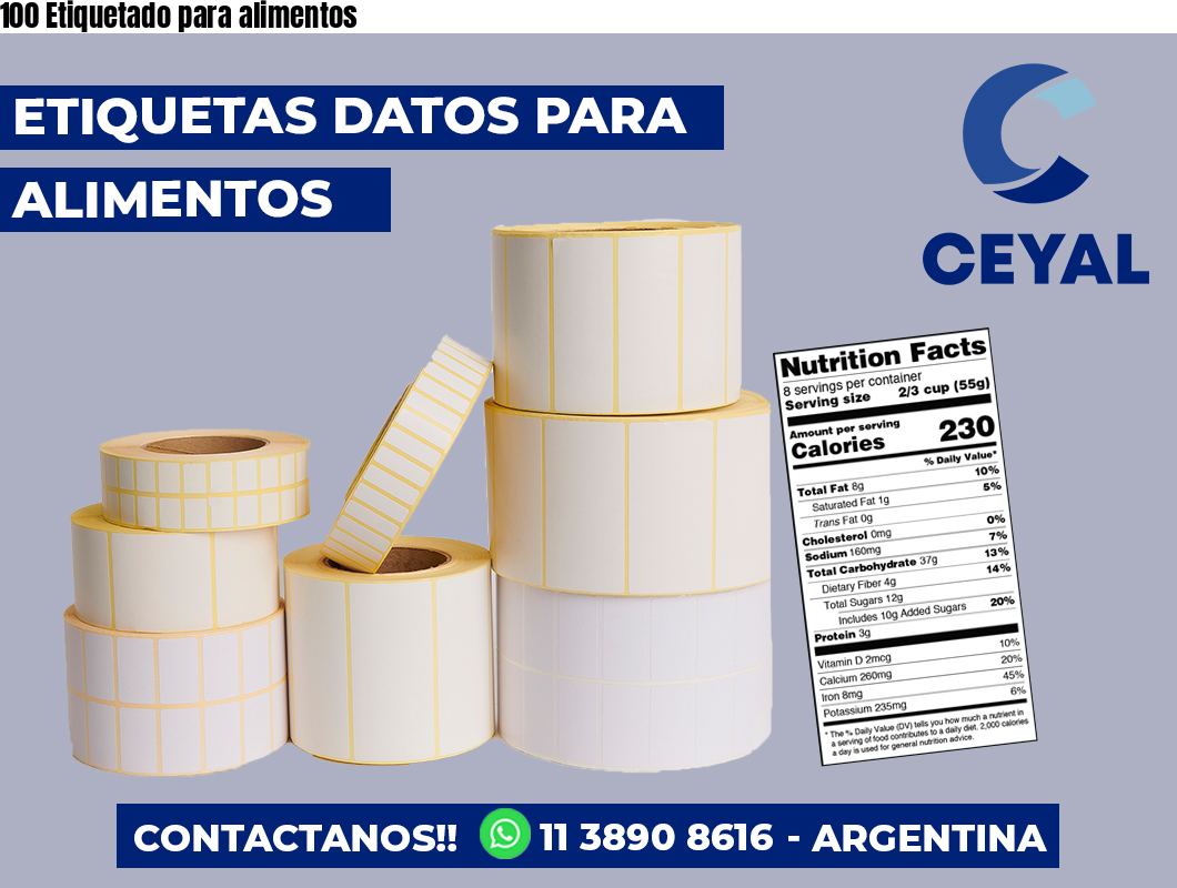 100 Etiquetado para alimentos