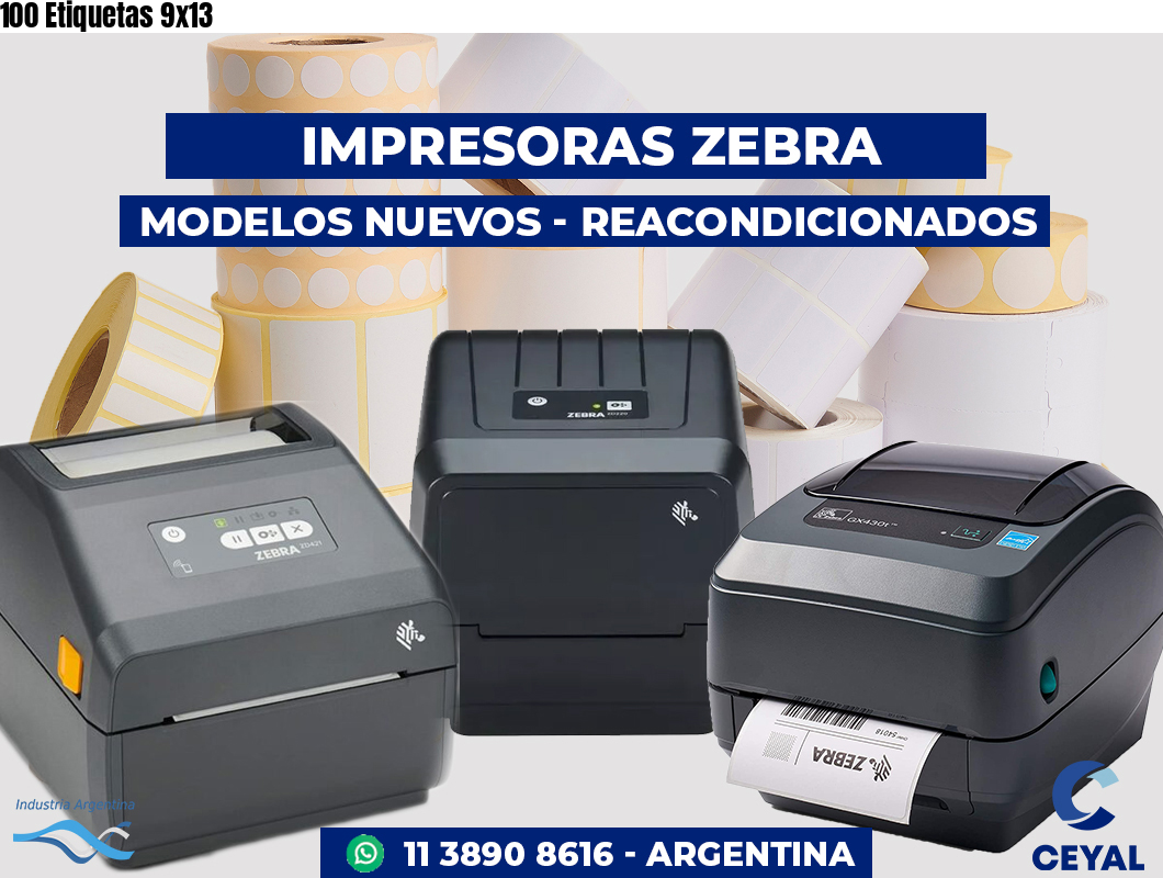 100 Etiquetas 9x13